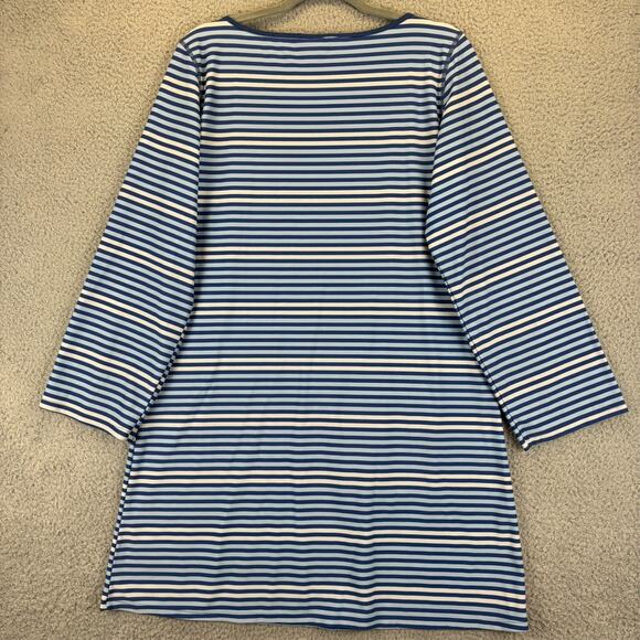Cabana Life Dress XL Blue Striped Beachy Coastal Nautical Stretch Pocket UPF 50+ - Picture 10 of 11